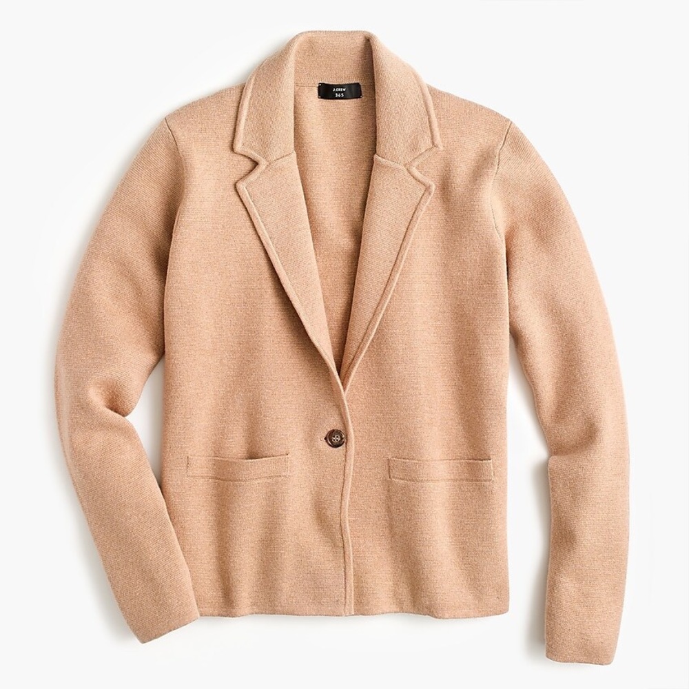 JCrew Margot Cropped Sweater-Blazer